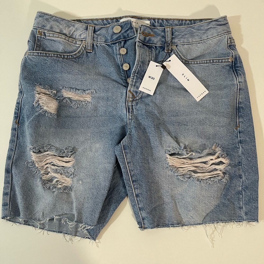 NEW WITH TAGS: TOPSHOP Mens Denim Shorts